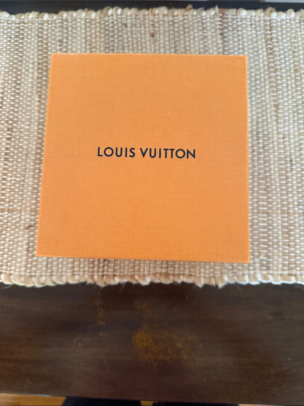 Louis Vuitton Orange Box with Black Logo, 6.5x6.5